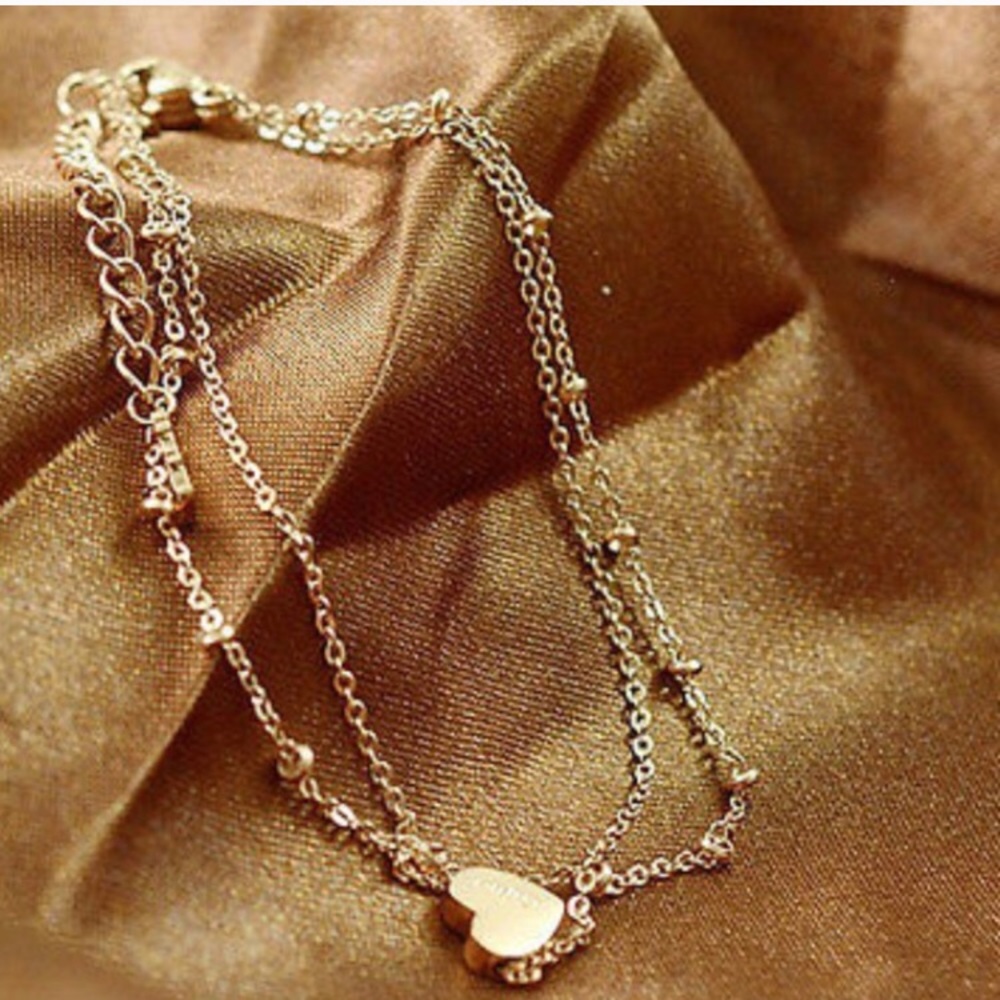 Gold Color Heart Leg Chain - Picture 4 of 4
